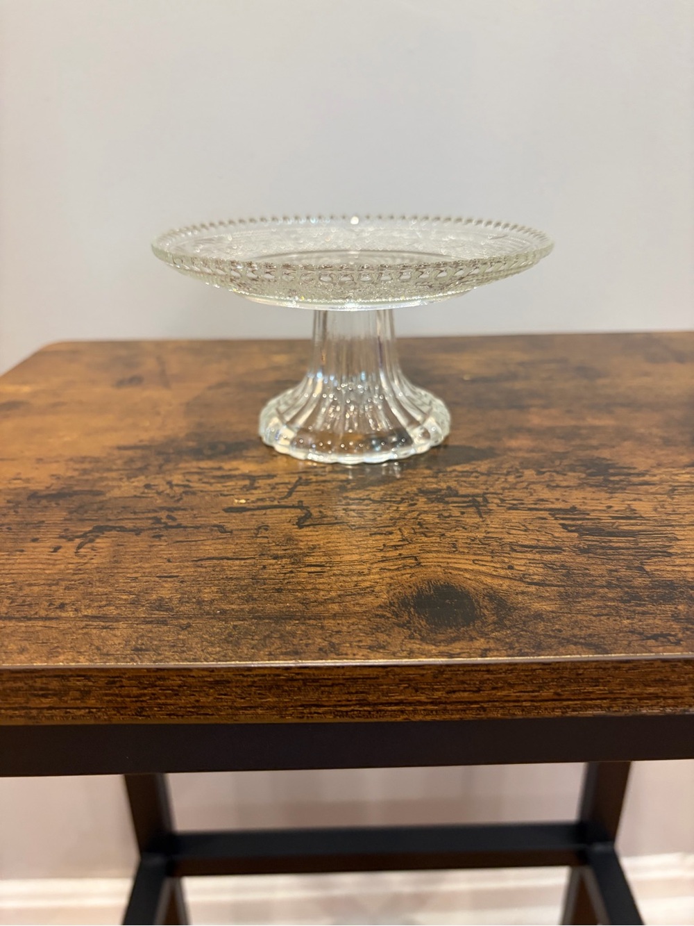 Clear Glass Pedestal Cake Stand - Elegant Home Dining-mini